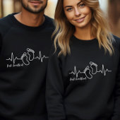 Premier Sweatshirt Faire-part de grossesse Heartbe