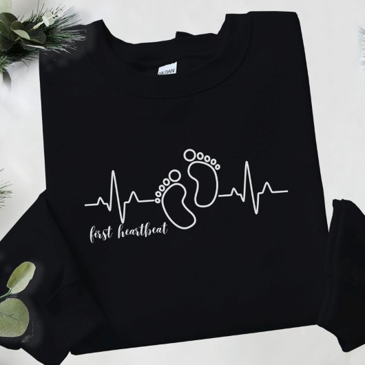 Premier Sweatshirt Faire-part de grossesse Heartbe
