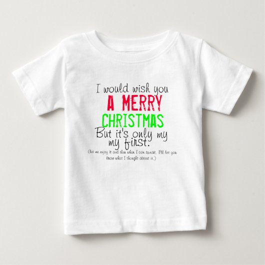 Premier t-shirt de Noël pour bébé (Devant)