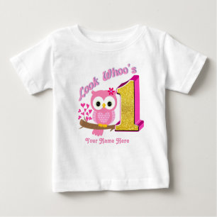 Premier T-shirts de hibou de la chemise   de bébé