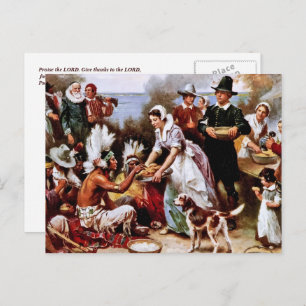 Premier Thanksgiving, 1621. Cartes postales