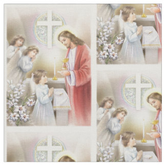 Premier tissu de fille de sainte communion