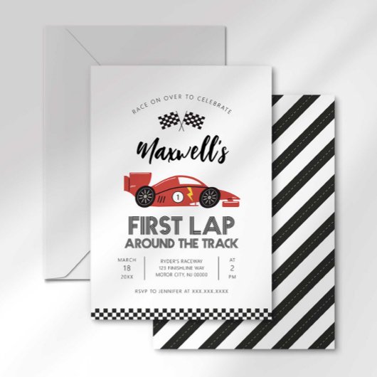 Premier tour autour de la piste Invitation d'anniv