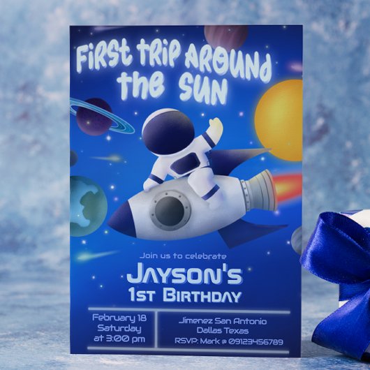 Premier Tour Autour du Soleil - Invitation Espace 