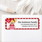 Premier Valentin pour enfants Étiquettes de adress (En situation)