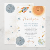 Premier Voyage Autour De La Carte de remerciements (Devant / Derrière)