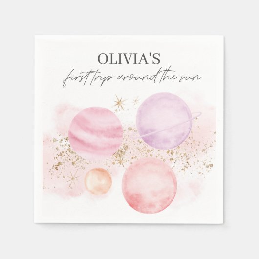 Premier voyage autour des serviettes en papier Sun (Devant)