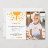 Premier voyage autour du carte de remerciements ph (Devant)