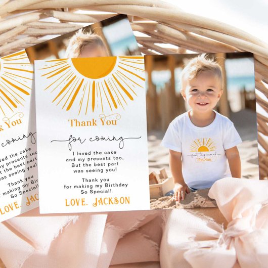 Premier voyage autour du carte de remerciements ph