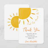 Premier Voyage Autour Du Carte de remerciements So (Devant / Derrière)