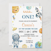 Premier Voyage Autour Du Soleil Boy Invitation Ann (Devant)