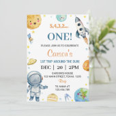 Premier Voyage Autour Du Soleil Boy Invitation Ann (Debout devant)