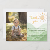 Premier voyage autour du soleil Carte de remerciem (Devant)