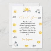 Premier Voyage Autour Du Soleil Carte de remerciem (Devant)