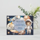 Premier Voyage Autour Du Soleil Carte de remerciem (Debout devant)