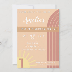 Premier voyage autour du soleil Invitation