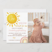 Premier Voyage Autour Du Soleil Invitation Anniver (Devant)