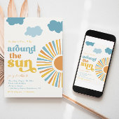 Premier Voyage Autour Du Soleil Invitation Anniver