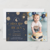 Premier Voyage Autour Du Soleil Invitation Anniver (Devant)