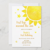 Premier voyage autour du soleil Invitation Anniver (Devant)