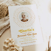 Premier Voyage Autour Du Soleil Invitation | Boho