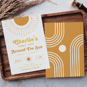 Premier Voyage Autour Du Soleil Invitation | Boho