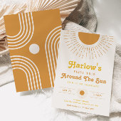 Premier Voyage Autour Du Soleil Invitation | Boho