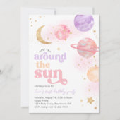 Premier Voyage Autour Du Soleil Invitation | Espac (Devant)