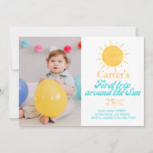 premier voyage autour du soleil photo Invitation (Devant)