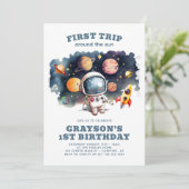 Premier voyage de l'astronaute garçon Invitation d (Debout devant)