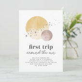 Premier Voyage Rose Autour Du Soleil Invitation An (Debout devant)