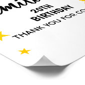 Première Affiche de bienvenue d'anniversaire en mo (Coin)