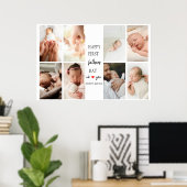 Première affiche de collage photo pour la fête des (Bureau à domicile)