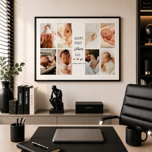 Première affiche de collage photo pour la fête des