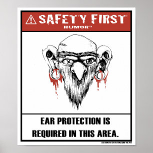 Première affiche de protection d'Humour-Oreille de