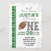 Première année en bas Anniversaire Invitation Prem (Devant / Derrière)