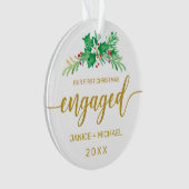 Première aquarelle de Noël Holly Botanical (devant)