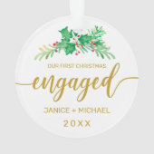 Première aquarelle de Noël Holly Botanical (dos)