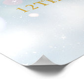 Première Baby shower de flocons de neige Affiche d (Coin)