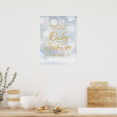 Première Baby shower de flocons de neige Affiche d (Cuisine)