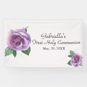 Première bannière de sainte communion d'aquarell