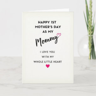 Première carte d'amour pour la fête des mères