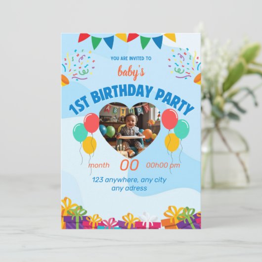 première carte d'anniversaire (Debout devant)