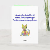 Première carte d'anniversaire avec le chat de (Dos)