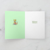 Première carte d'anniversaire avec le chat de (Intérieur)