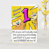 Première carte d'anniversaire drôle (Fleur jaune)