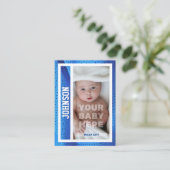 Première carte de baseball de bébé Faire-part de n (Debout devant)