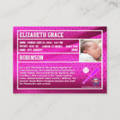Première carte de baseball du bébé Faire-part de n (Dos)