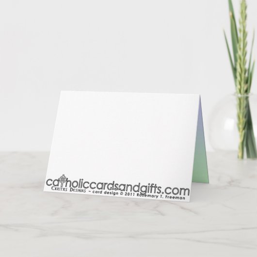 Première carte de communion (Dos)