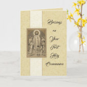Première carte de communion (Fleur jaune)